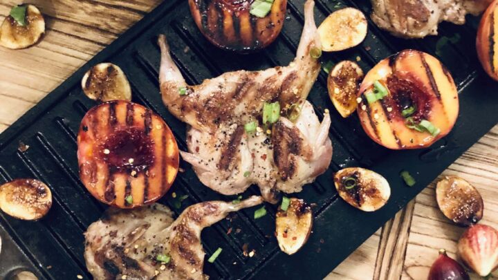 Quail and Peaches