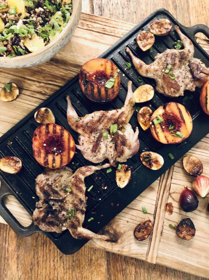 Quail and Peaches