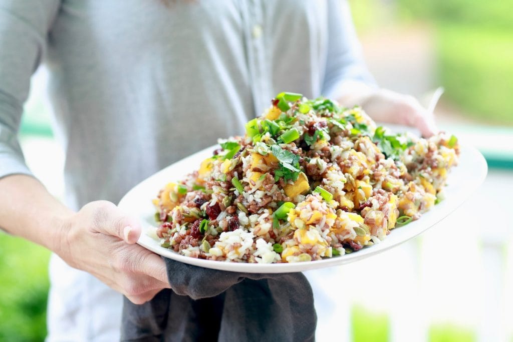 Whole Grain Rice Salad Perfect for Holidays to Picnics