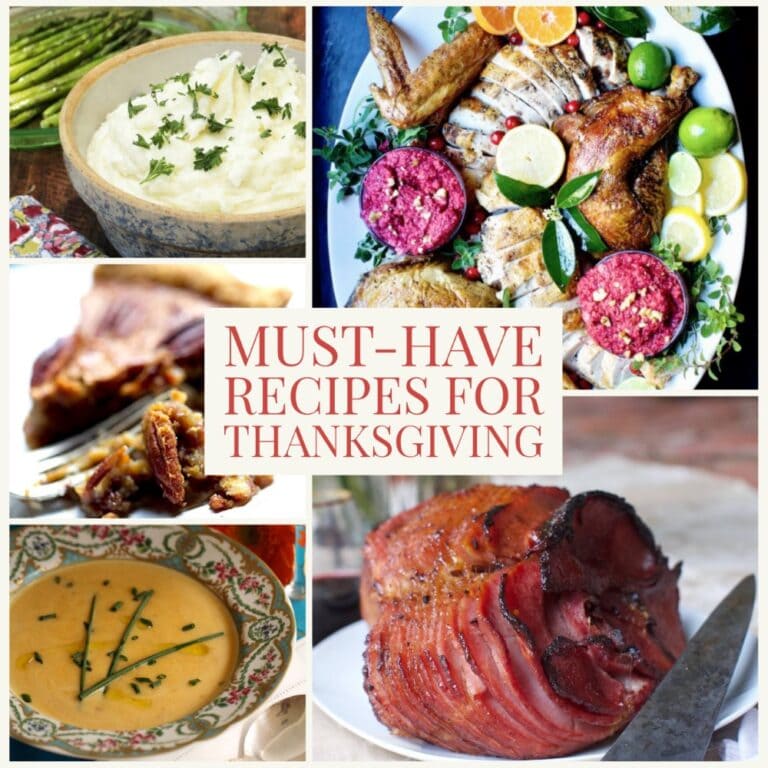 Stacy Lyn's must have Thanksgiving recipes - turkey, ham, mashed potatoes, pie, pumpkin soup