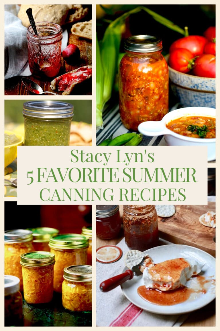 montage of canning and preserving images from Stacy Lyn's articles