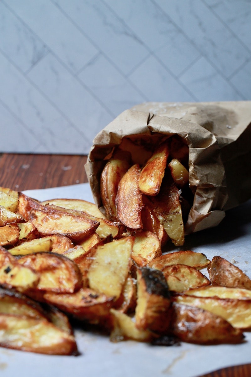Wedge Fries in Paper Sack