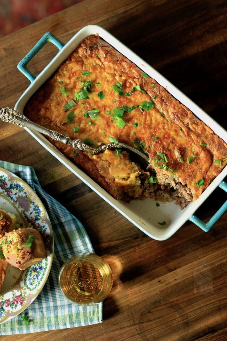 grits casserole with green onions