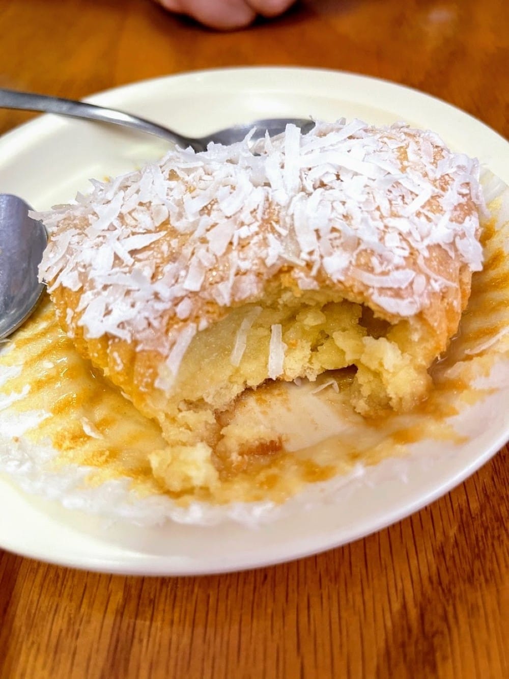 key lime coconut muffin at Harriet's in Key Largo, Florida