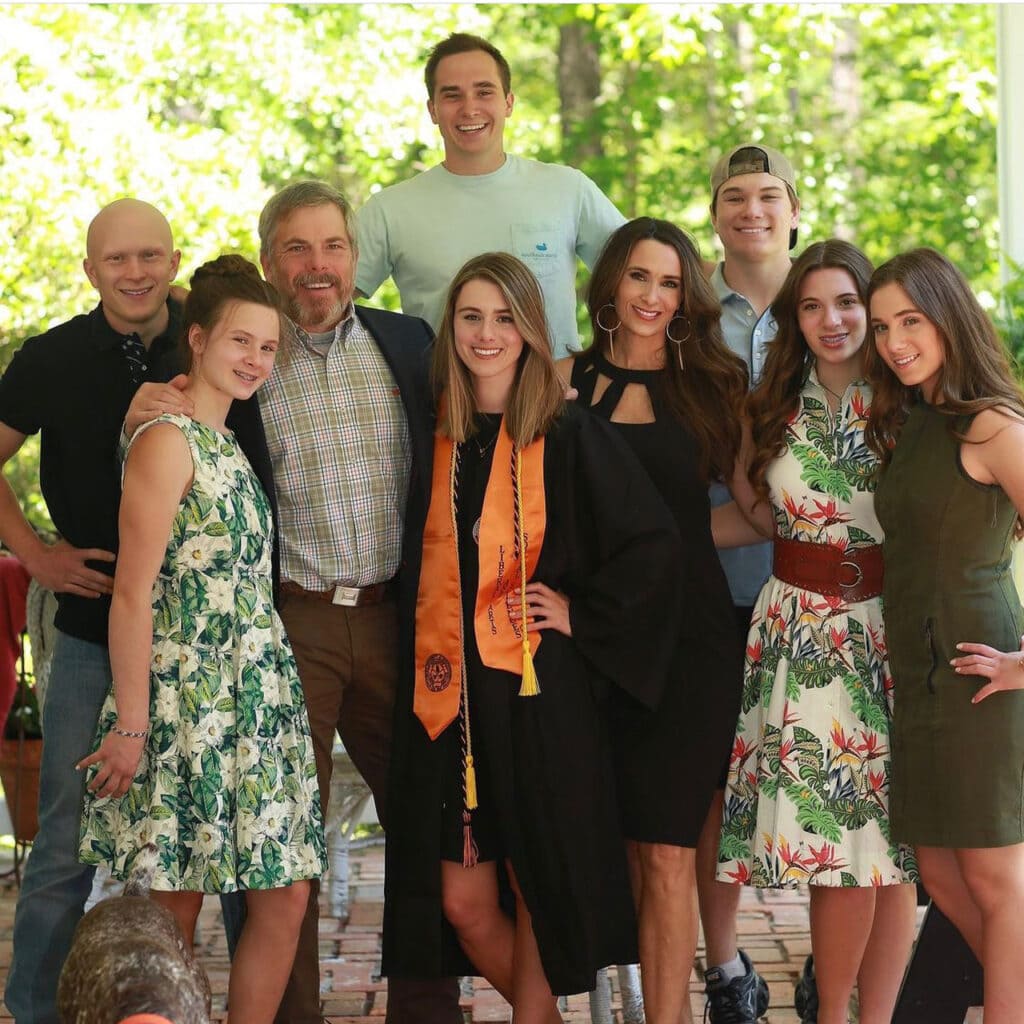 Stacy Lyn Harris family portrait with children, husband
