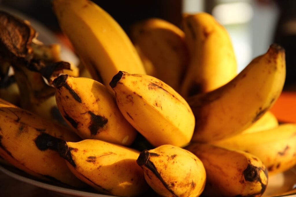 bunch of ripe bananas