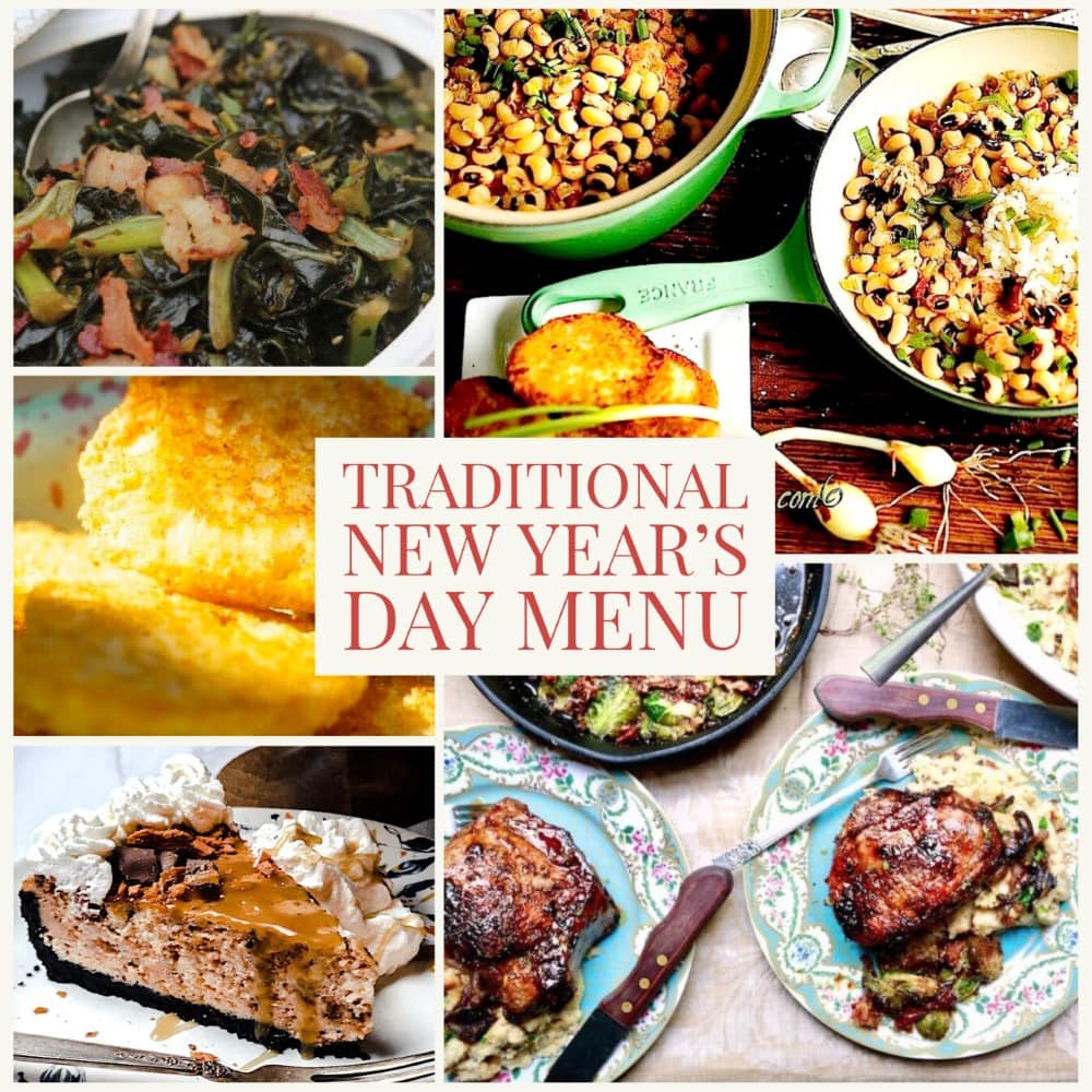 montage of traditional New Year's Day menu