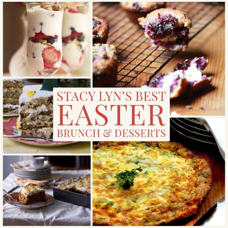 montage of Stacy Lyn's best Easter brunch and dessert recipes