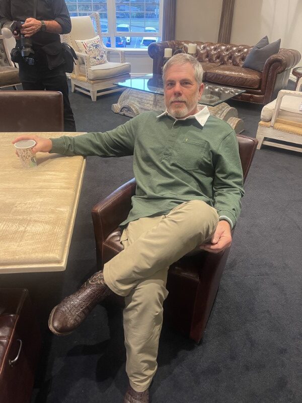 Scott in long sleeved criquet shirt