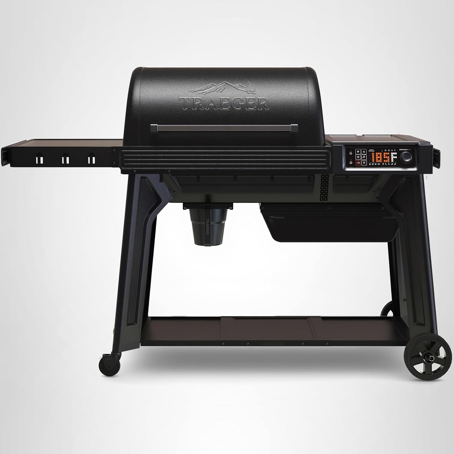 traeger electric wood pellet grill and smoker with side shelf