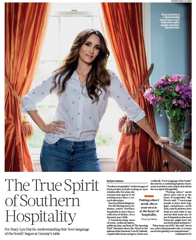 Stacy Lyn Harris in the home section of the Epoch Times on the true spirit of Southern hospitality