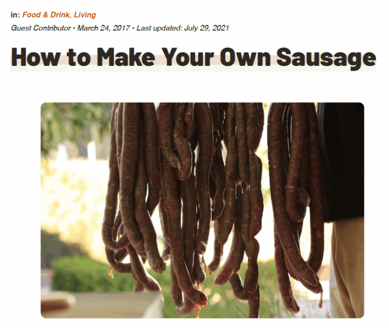 How to Make Your Own Sausage featured in The Art of Manliness
