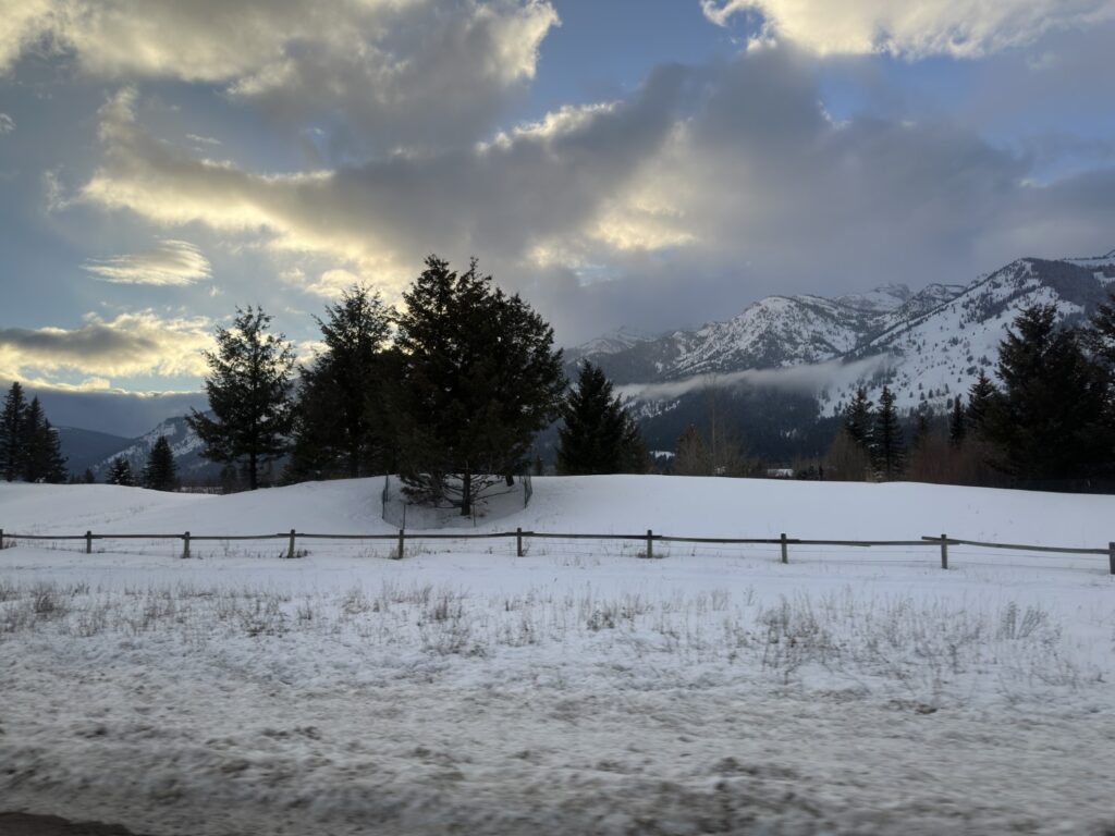 The mountain view from our yurt was breathtaking.